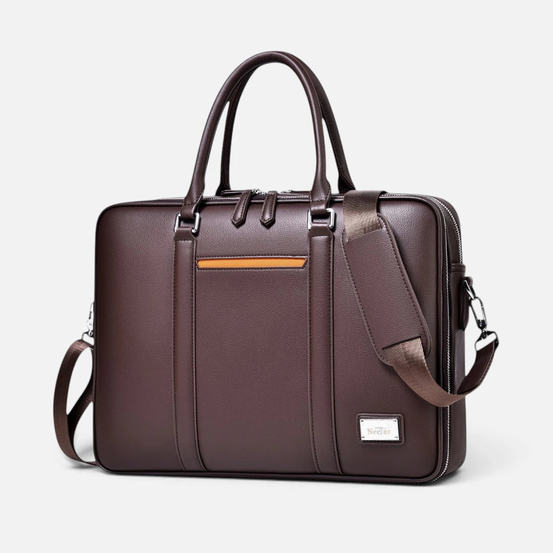 The ApexSync Leather Briefcase