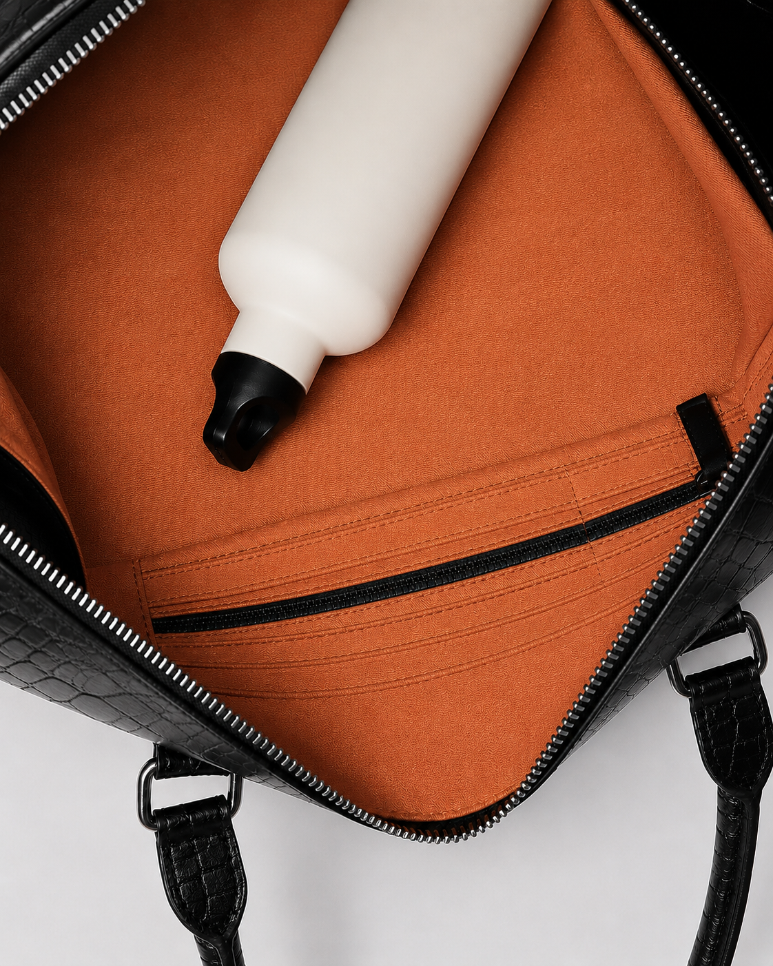 The Croc Crest Leather Duffle Bag