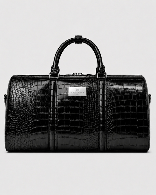 The Croc Crest Leather Duffle Bag