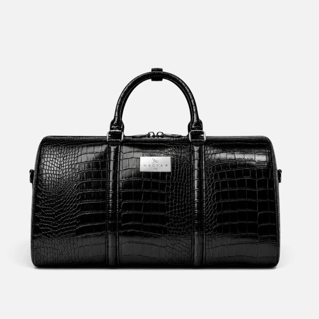 The Croc Crest Leather Duffle Bag
